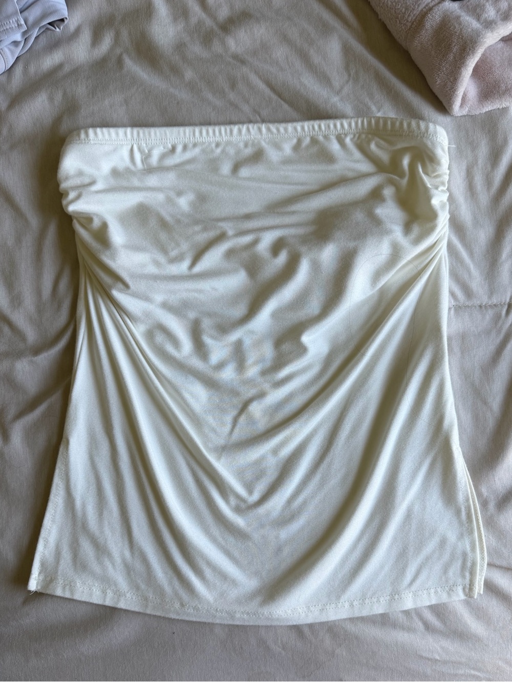 Strapless White Tube Top - Women's Summer Essential